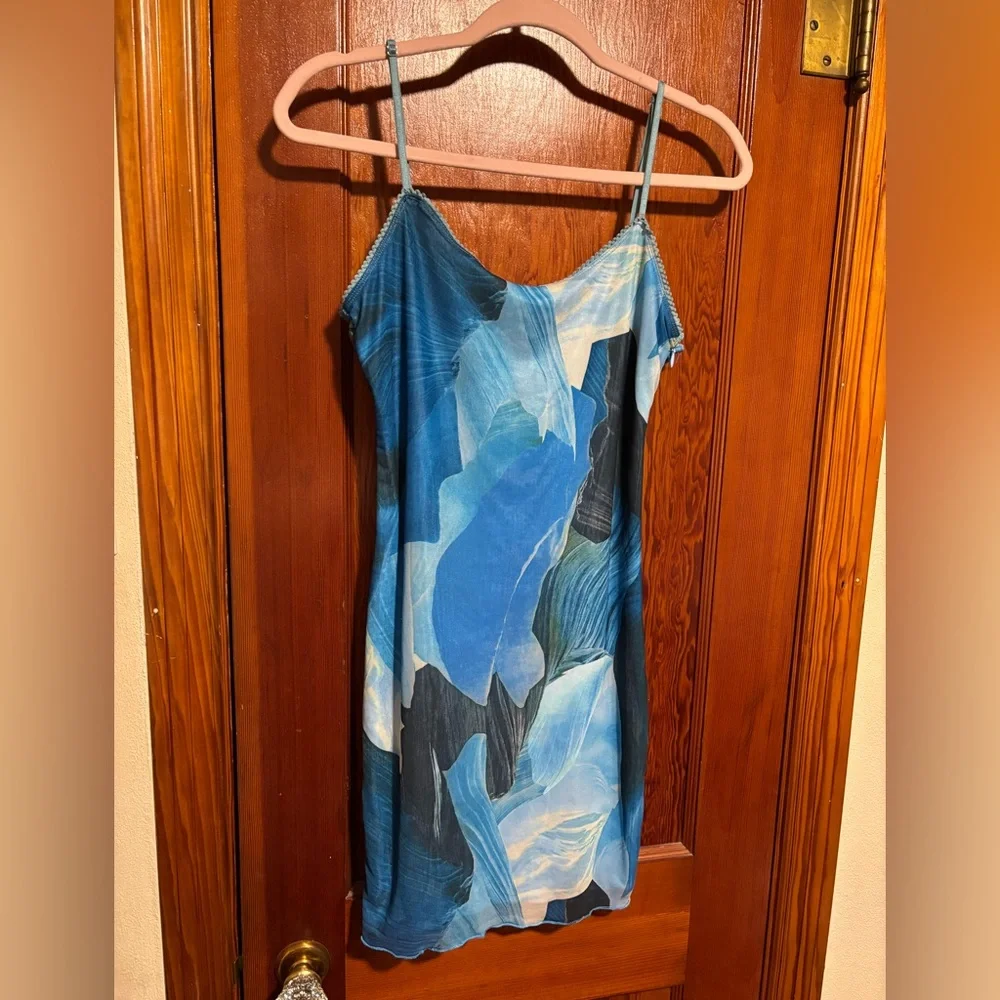 PRINCESS POLLY Blue Bodycon Mini Dress Women’s Size 8 - Picture 1 of 7